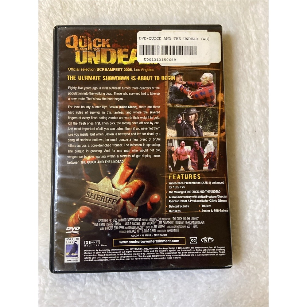 The Quick and the Undead Dvd Horror Zombies‎ Western 2006 - Picture 2 of 9